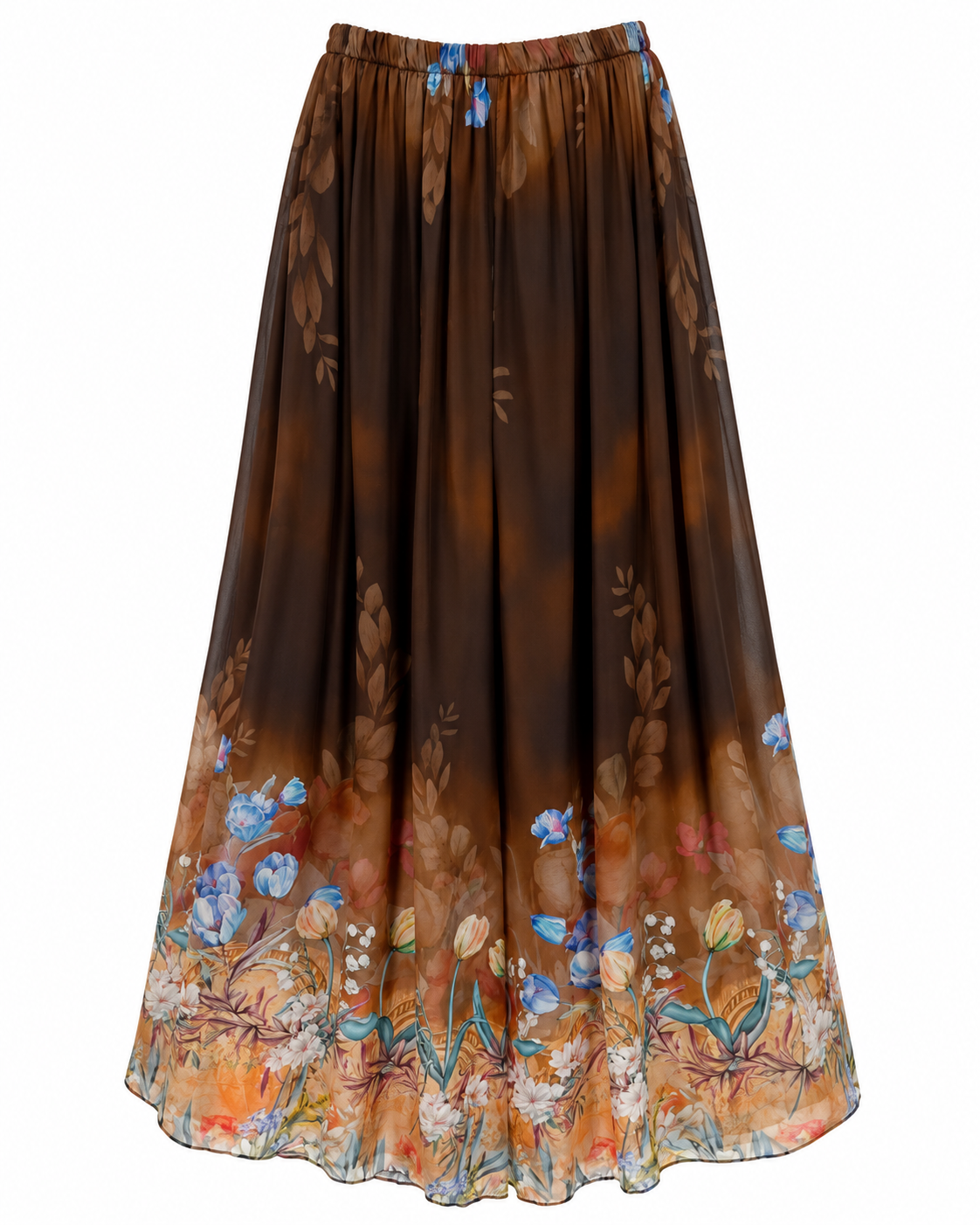 Floral Silk Blouse and Pants Set