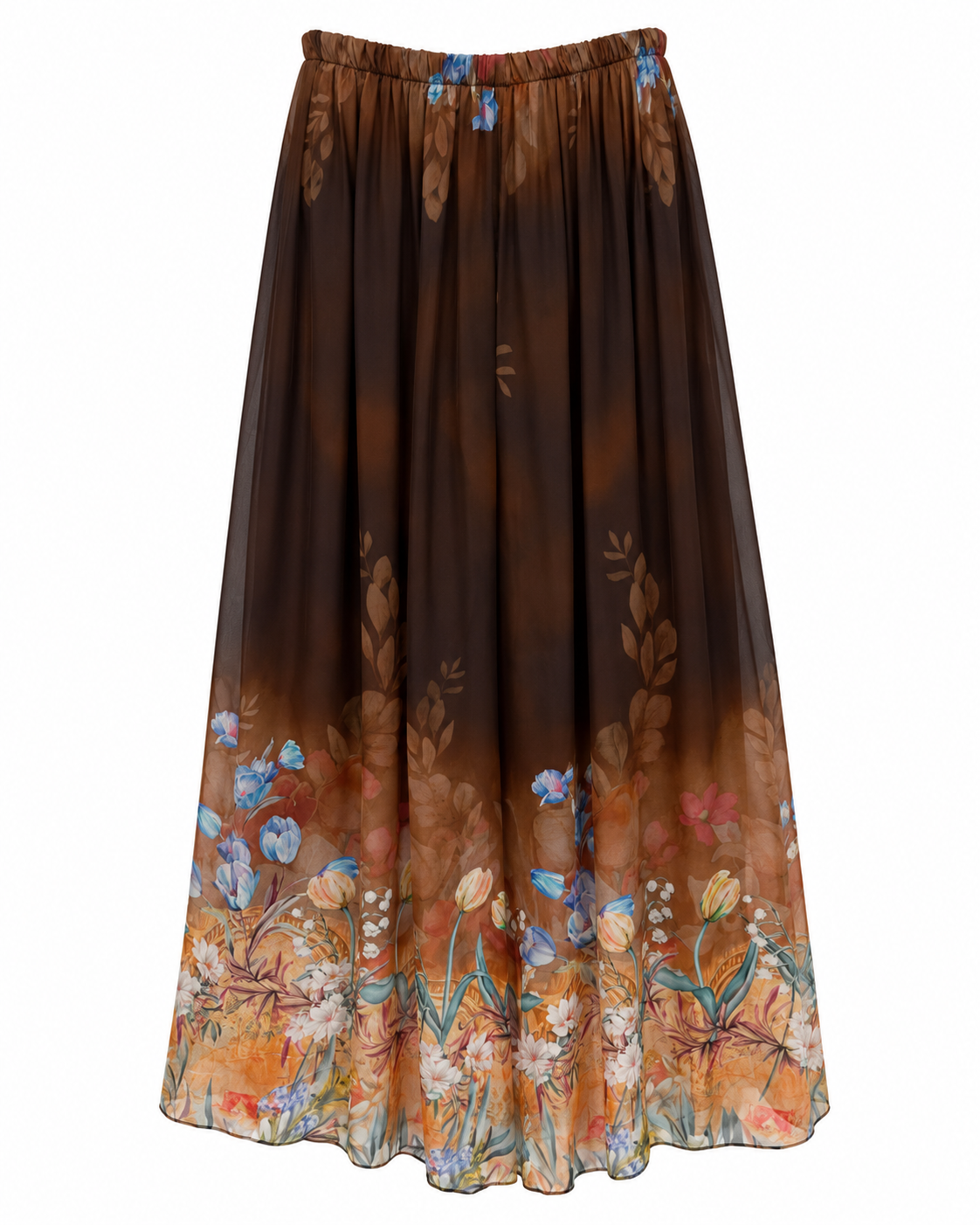 Floral Silk Blouse and Pants Set