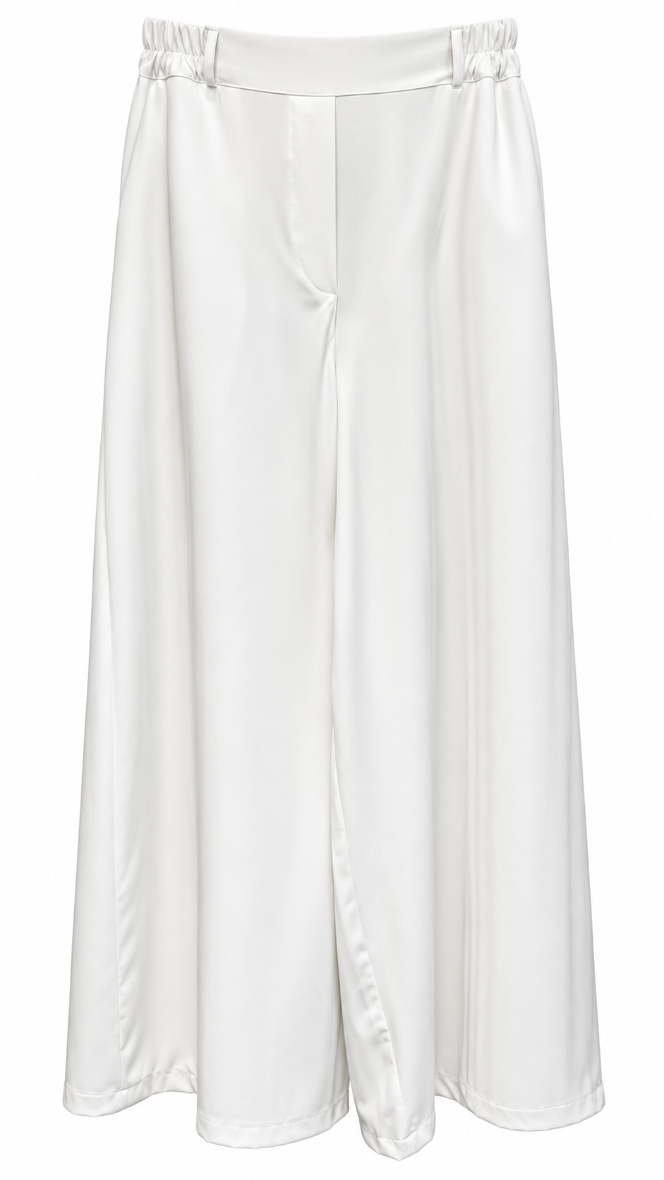 Satin-Look Wide-Leg Palazzo Pants