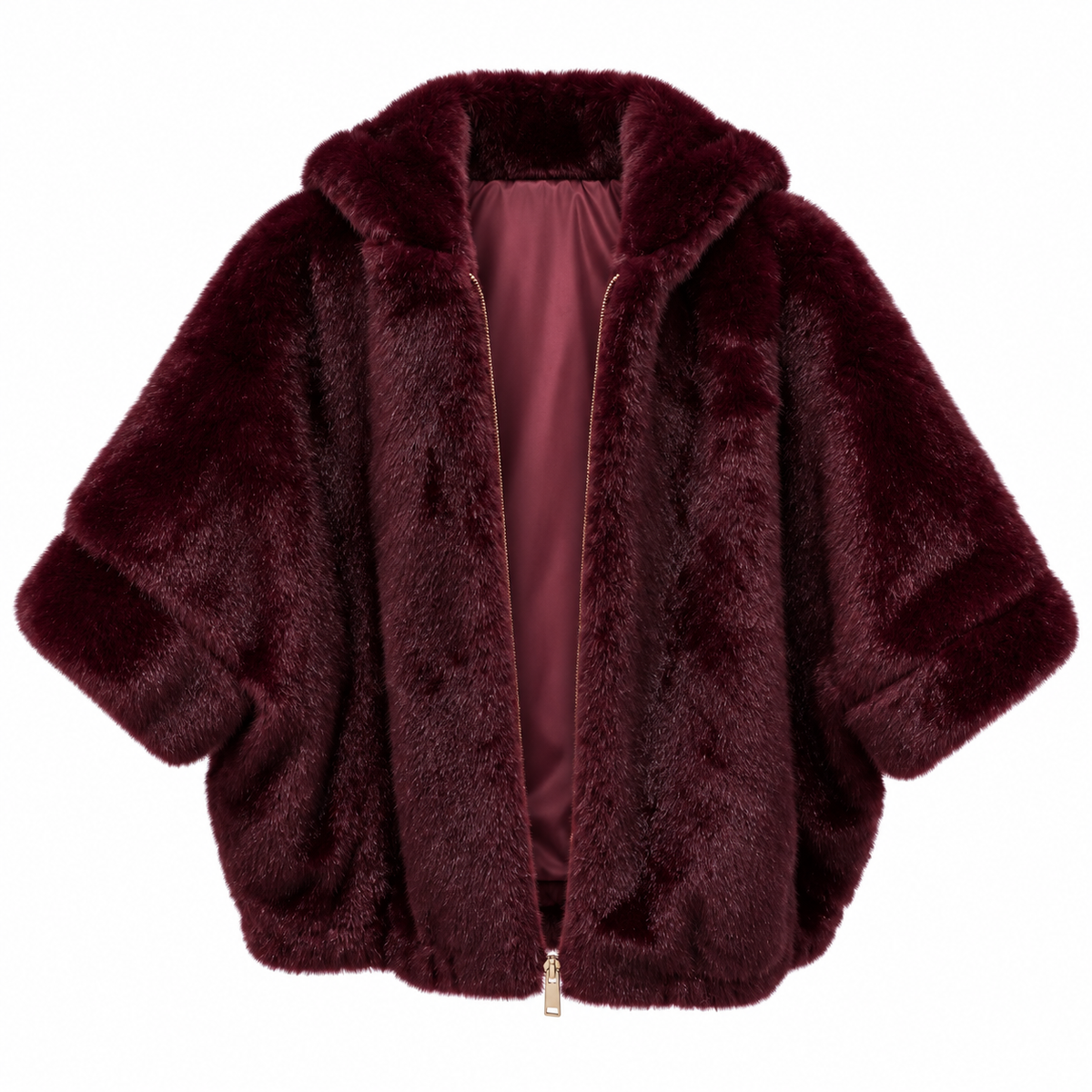 Hooded Faux Fur Jacket