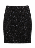 Velvet Sequin Mini Skirt