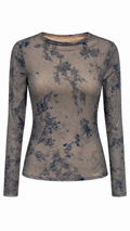Floral Print Long Sleeve Blouse