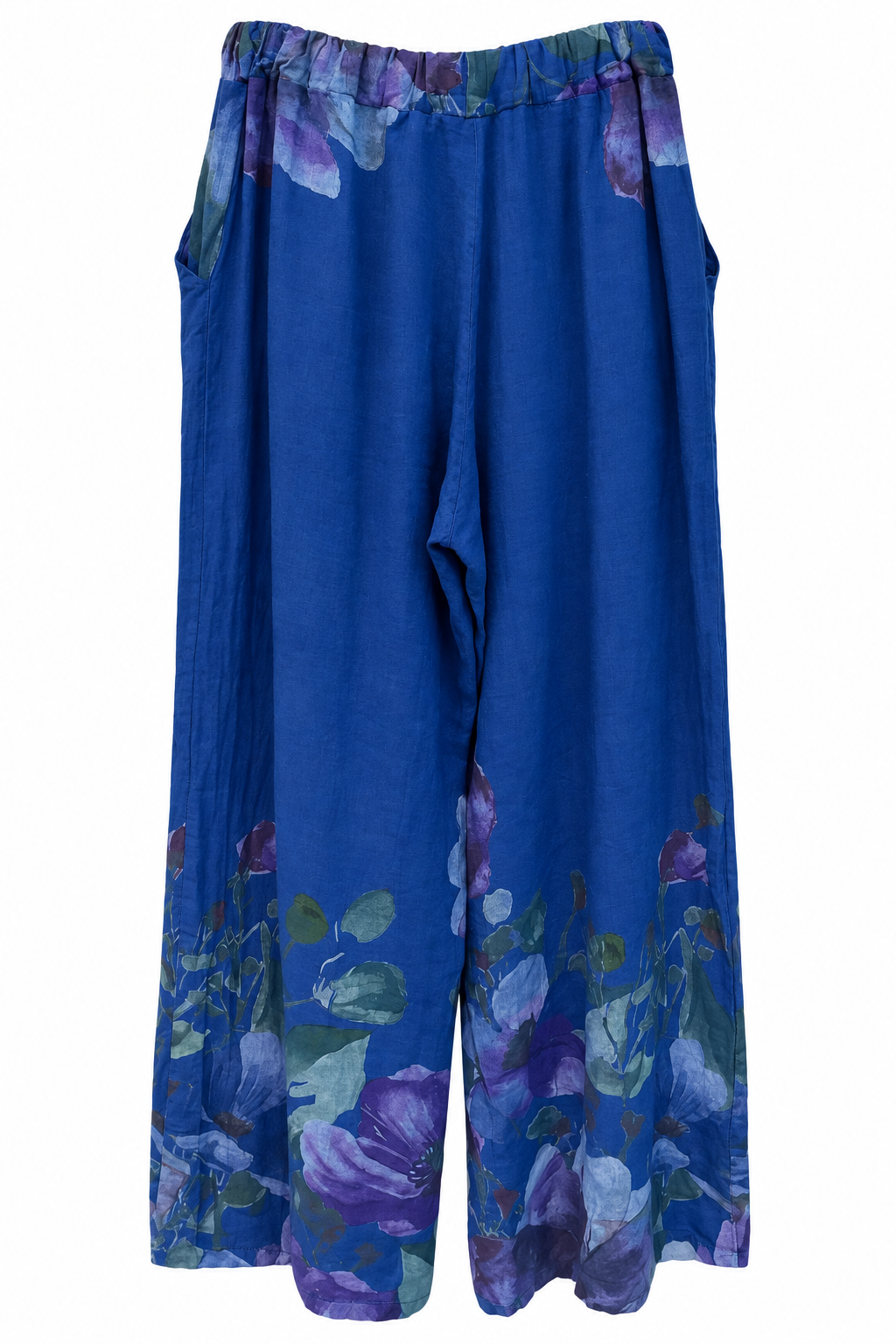 Royal Blue Floral Linen Set