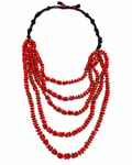 Red Coral Multi-Strand Necklace