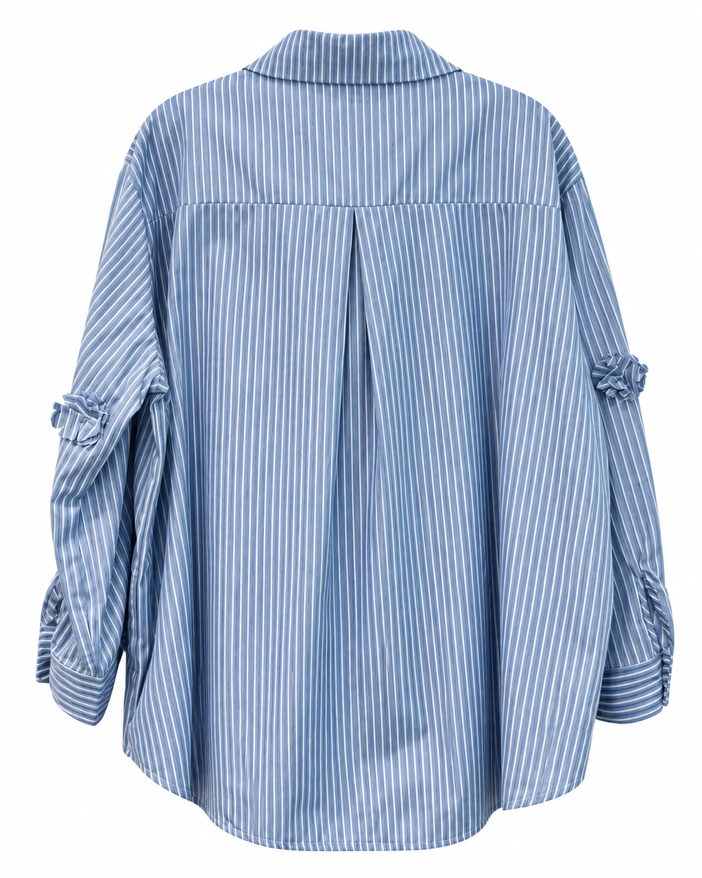 Striped Floral-Appliqué Cotton Shirt