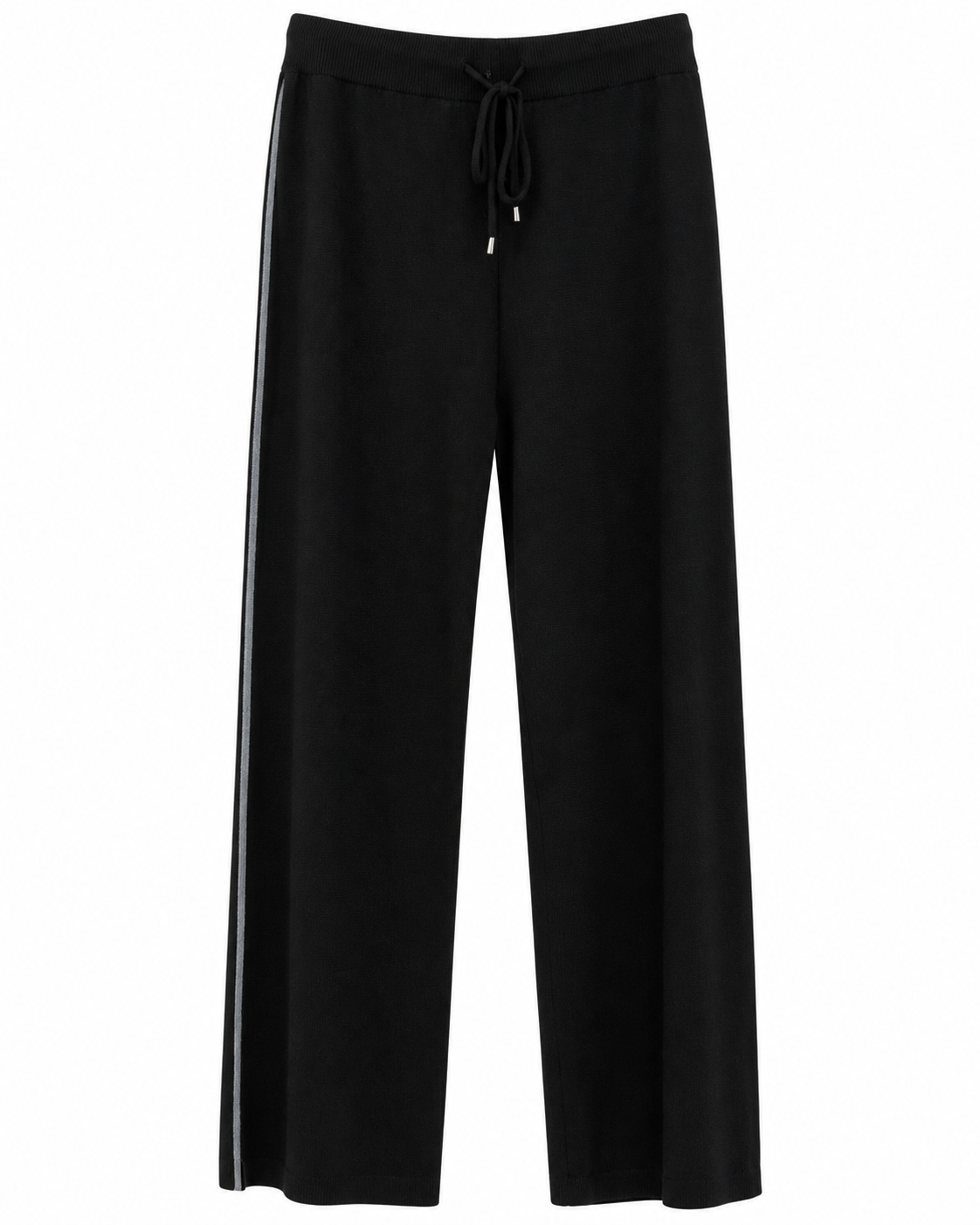 Black Knit Sport Set with Silver Trim
