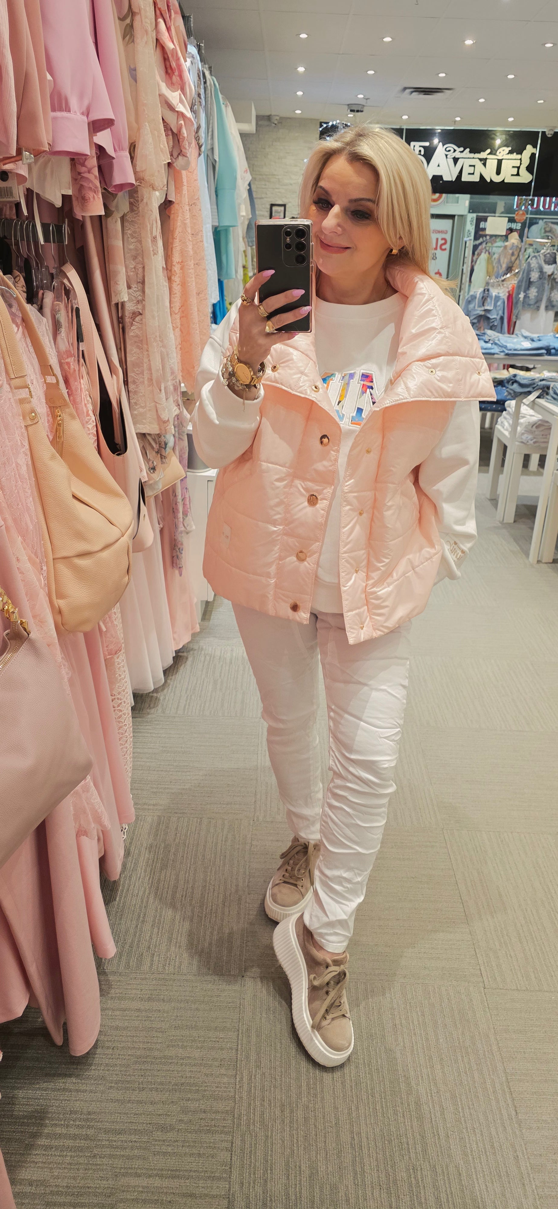 Pink Puffer Vest One Size fits S/M/L/XL