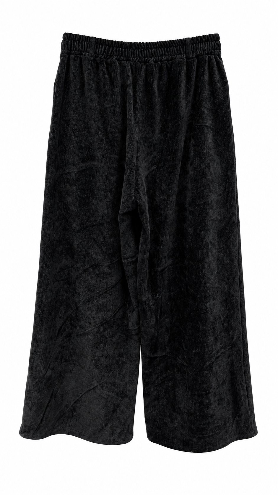 Black Velvet Wide-Leg Culottes