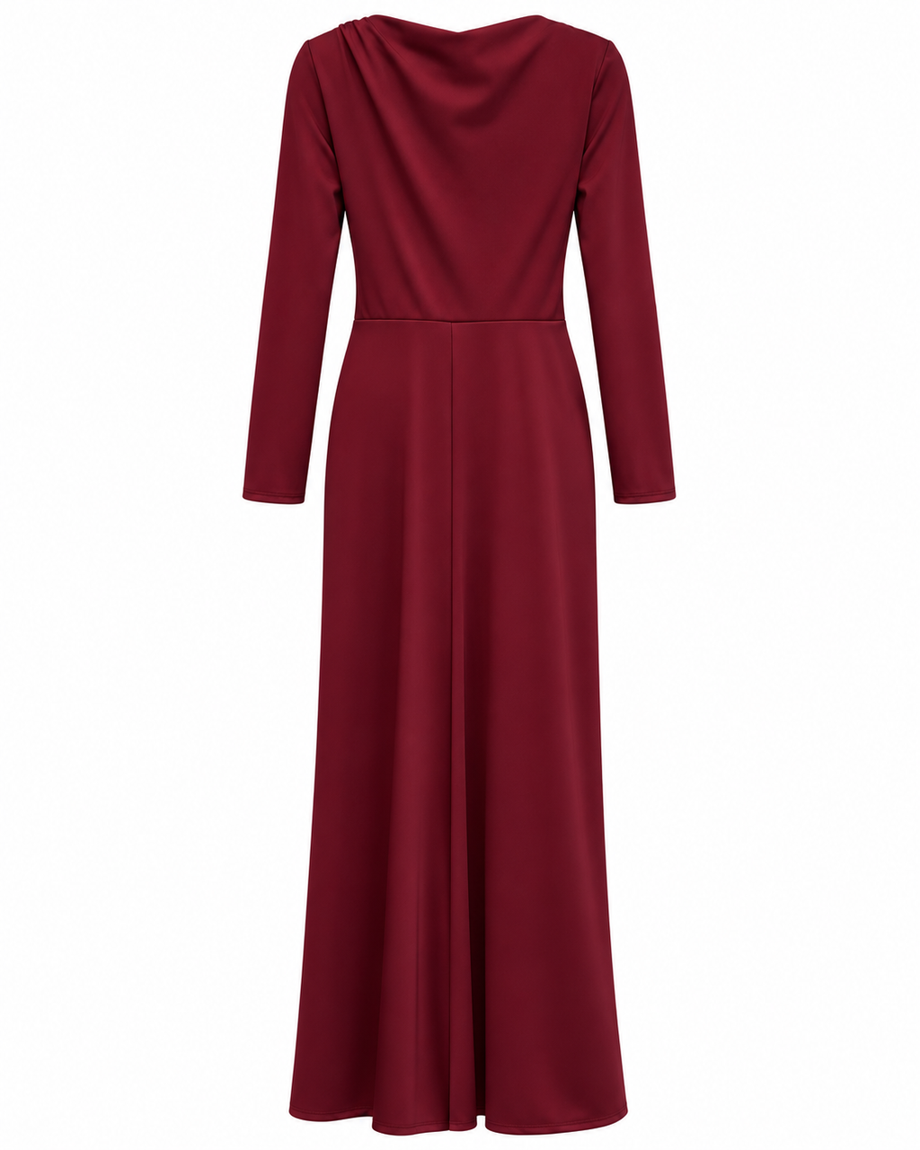 Burgundy Gold-Detail Maxi Dress
