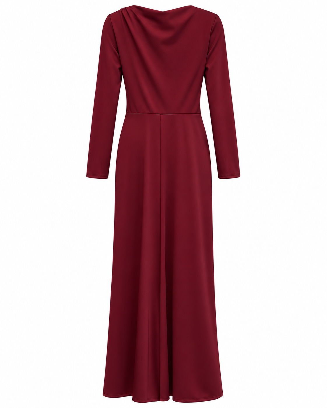 Burgundy Gold-Detail Maxi Dress