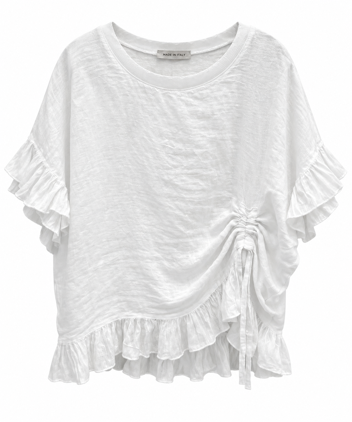 Elegant White Ruffle Top