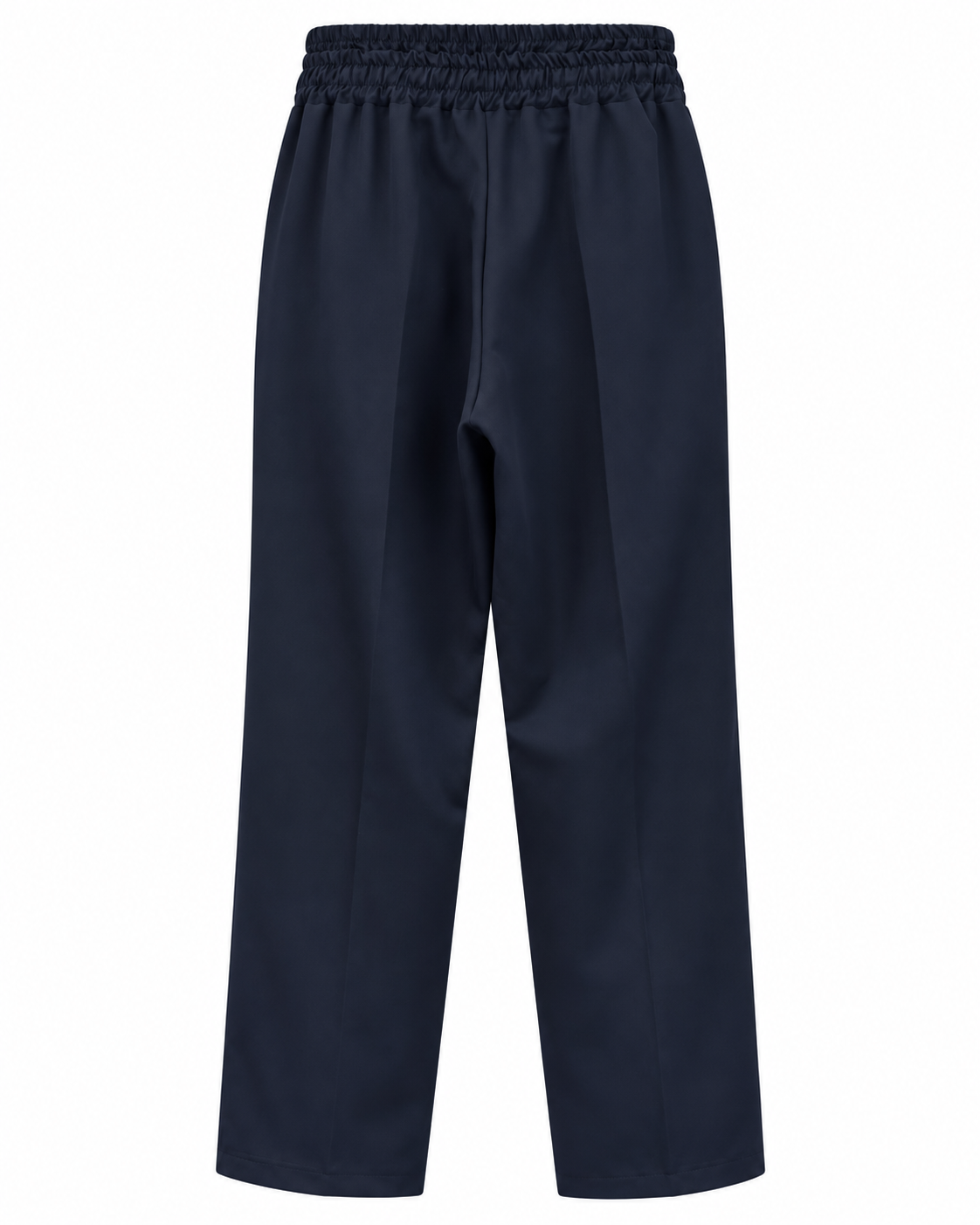Navy Fluid Tapered -Leg Trousers
