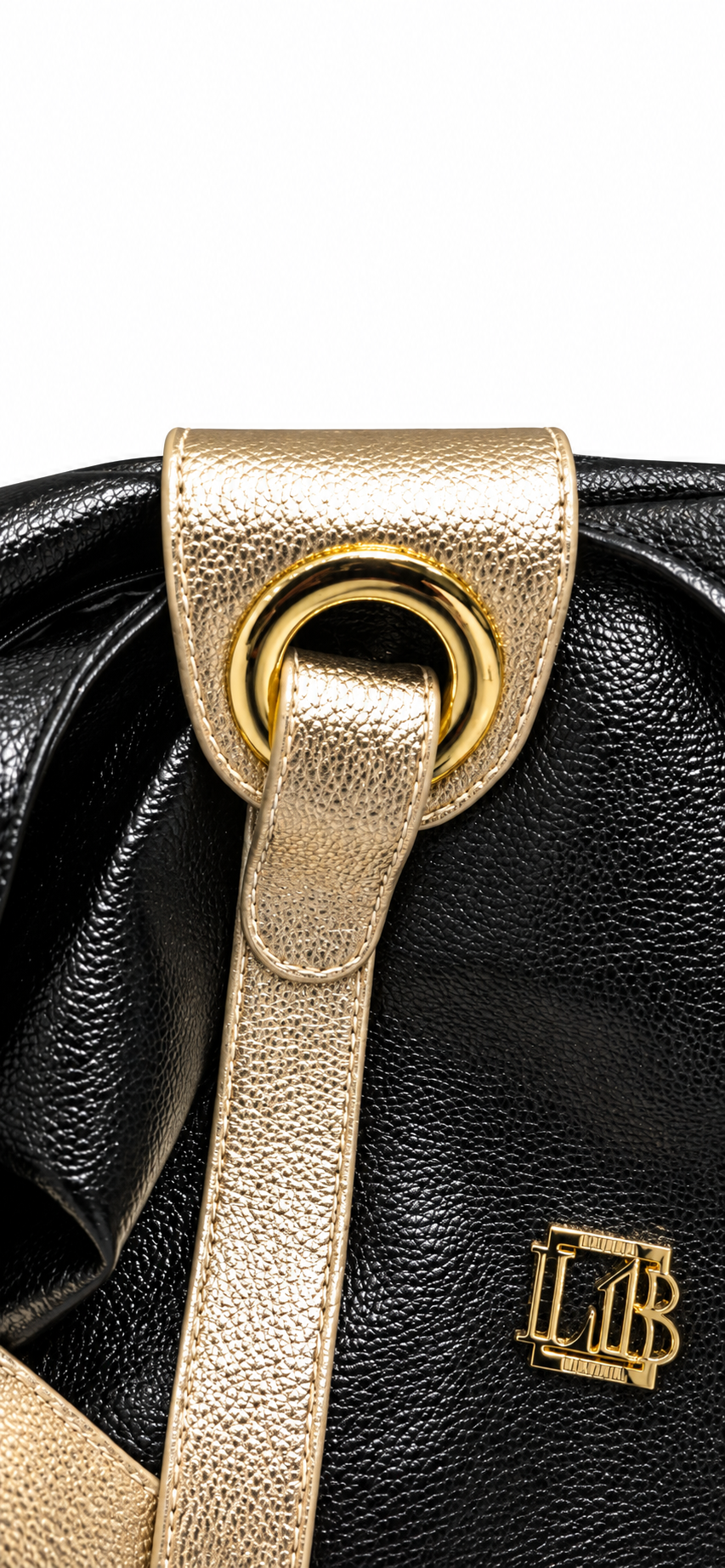 Black Gold Eco Leather Tote Bag