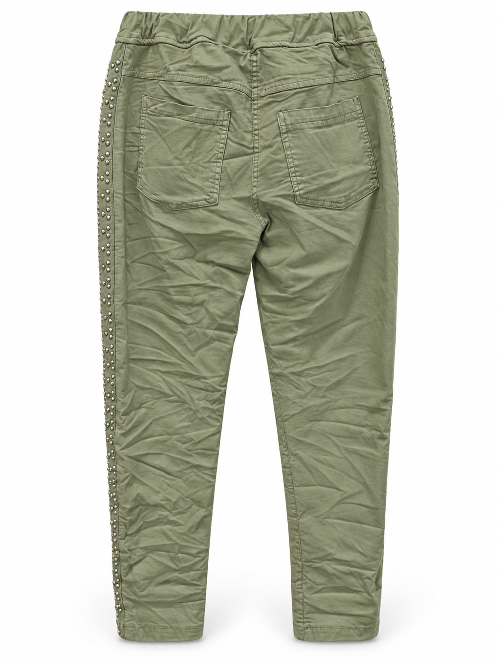 Olive Studded Magic Pants