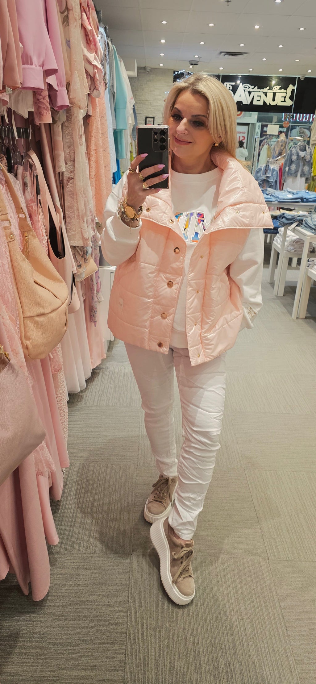 Pink Puffer Vest One Size fits S/M/L/XL