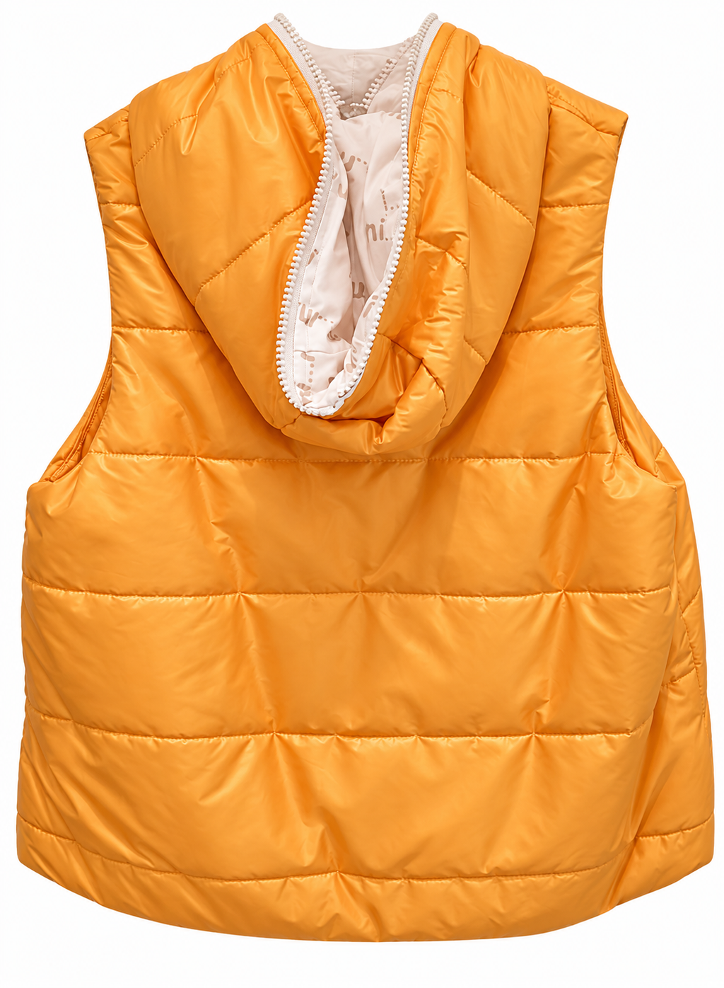 Golden Yellow Quilted Hooded Vest