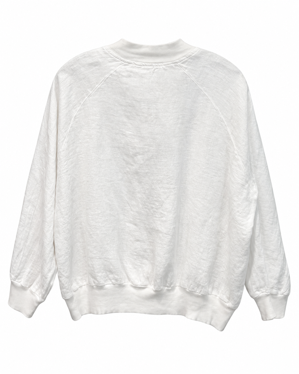 Ivory Beaded Floral Linen Bomber Jacket