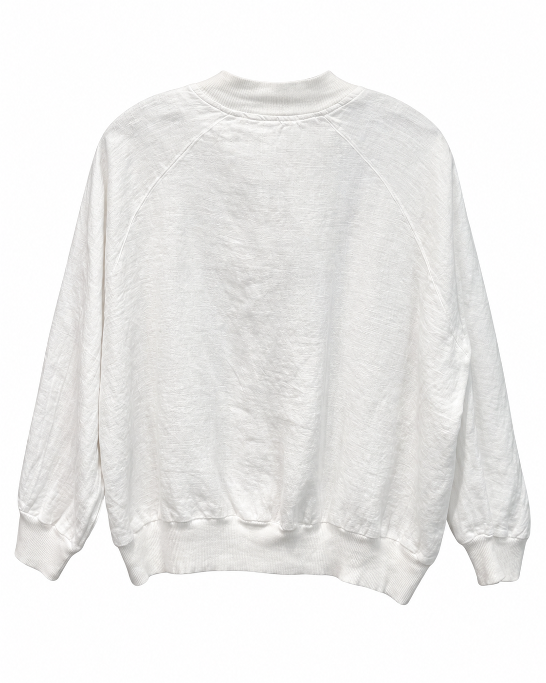 Ivory Beaded Floral Linen Bomber Jacket