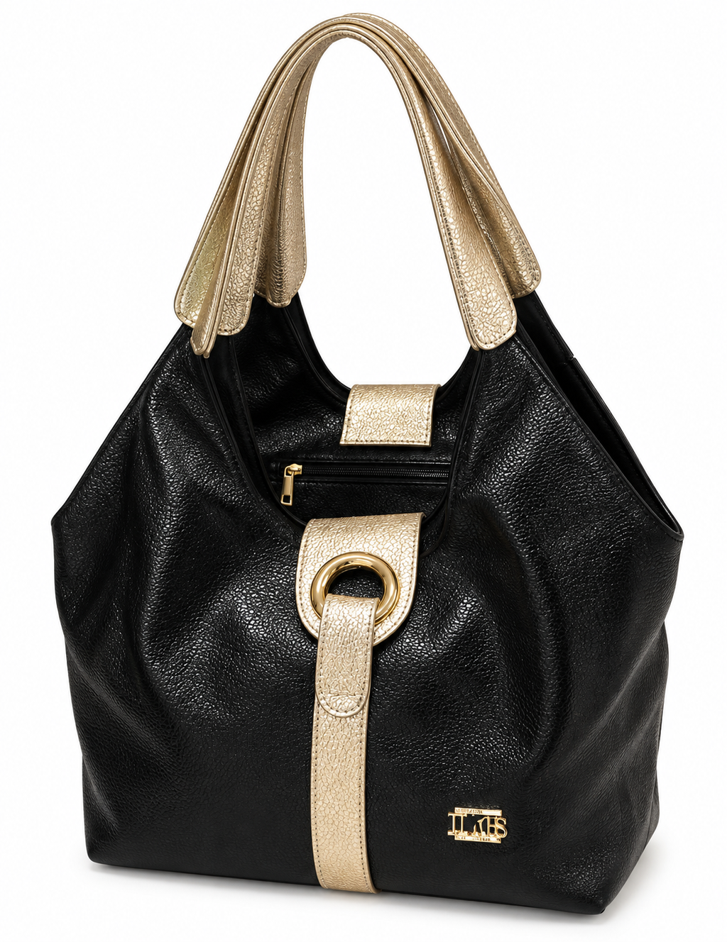 Black Gold Eco Leather Tote Bag