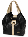 Black Gold Eco Leather Tote Bag