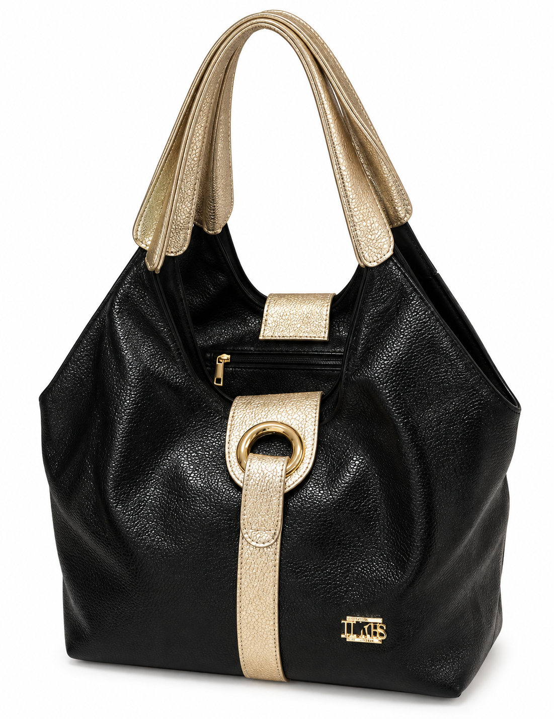 Black Gold Eco Leather Tote Bag