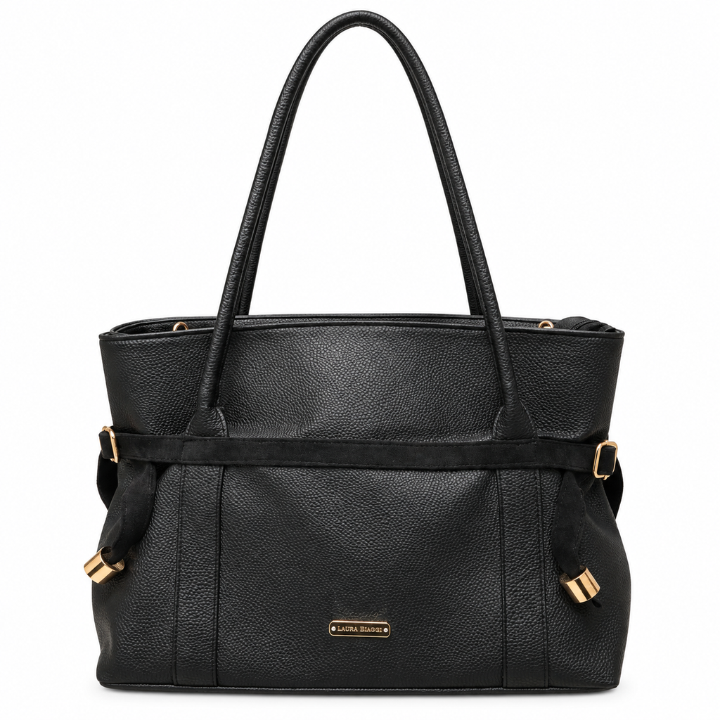 Black Eco Leather Tote Bag