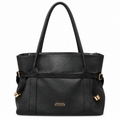 Black Eco Leather Tote Bag