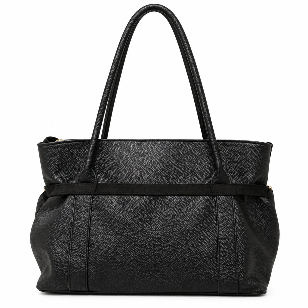 Black Eco Leather Tote Bag
