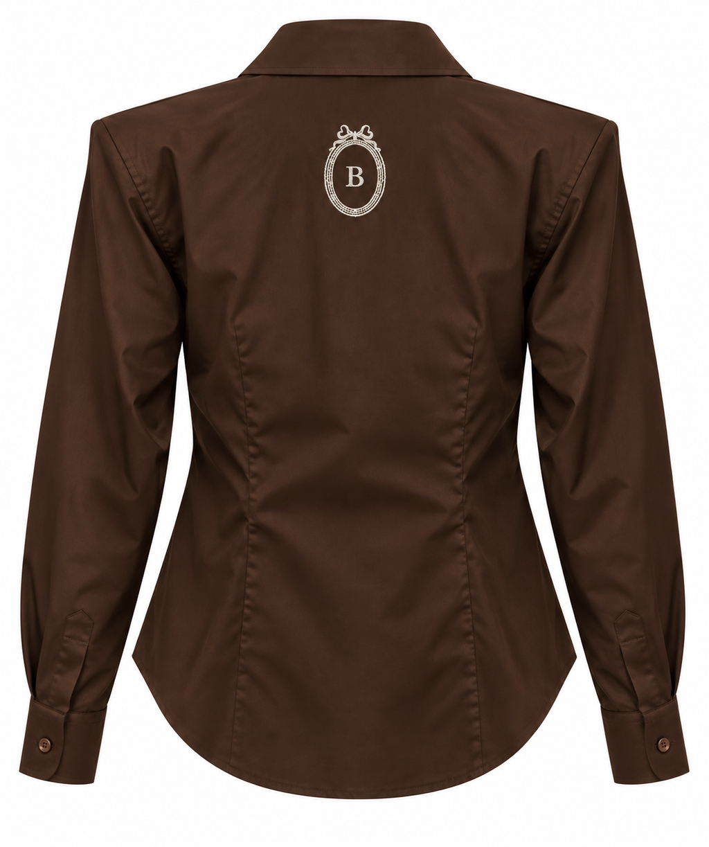 Rich Brown Button-Down Shirt – By o la la