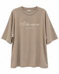 Mocha Oversized Graphic Tee
