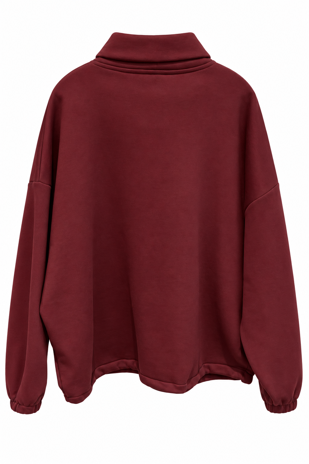 Burgundy Fleece Half-Zip Sweatshirt
