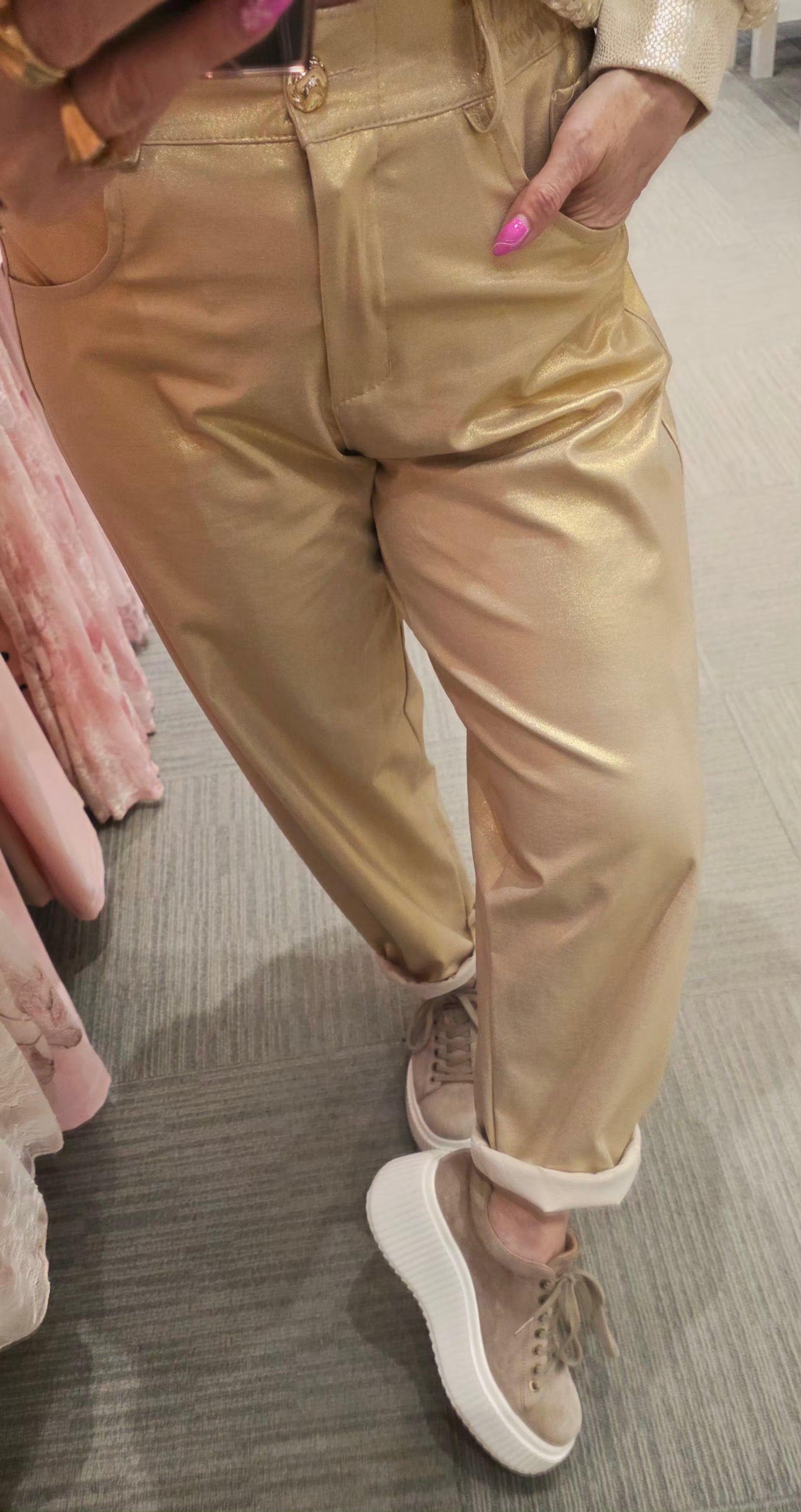 Pants Metalic Pearl Coat