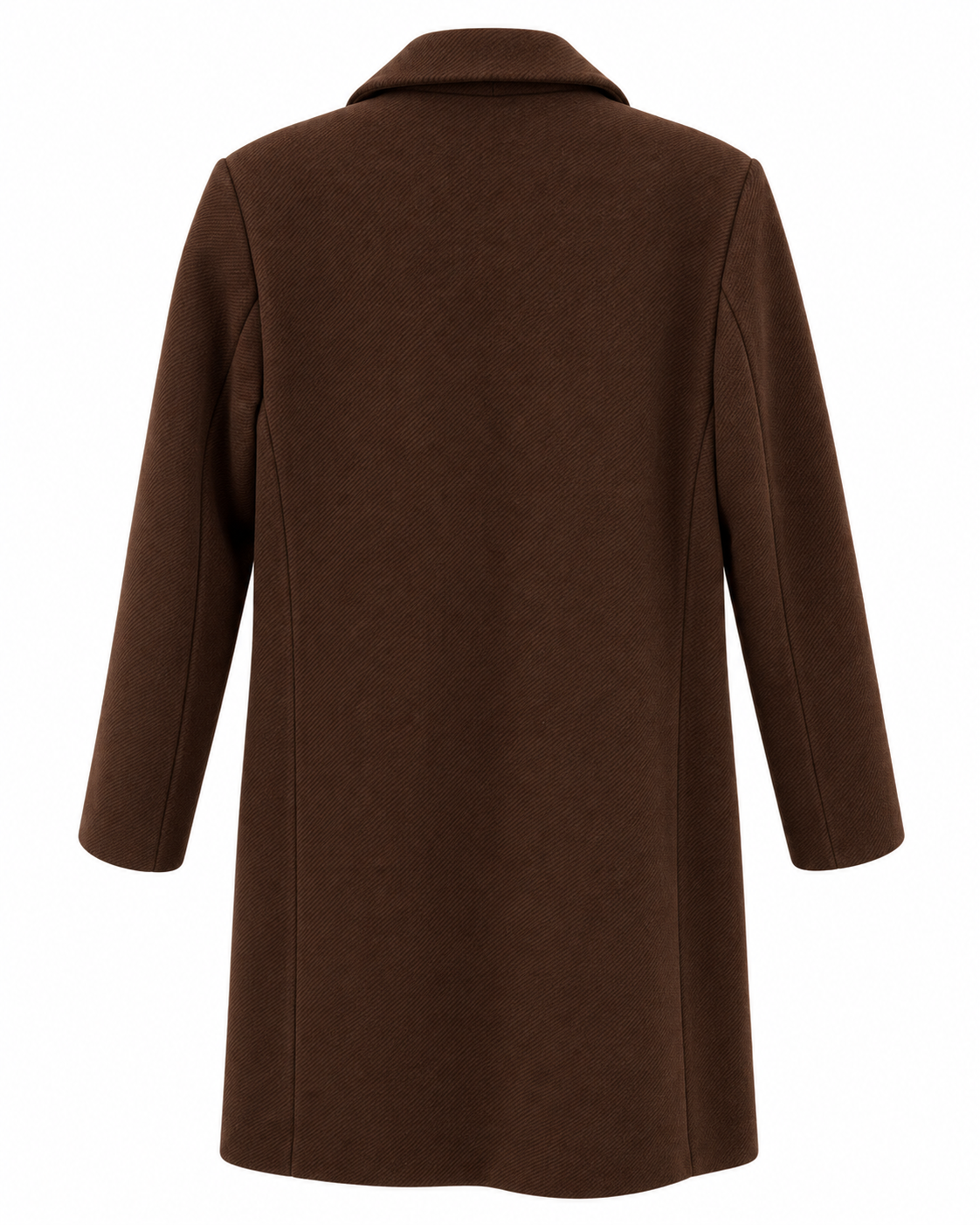 Chocolate Brown Single-Button Longline Jacket