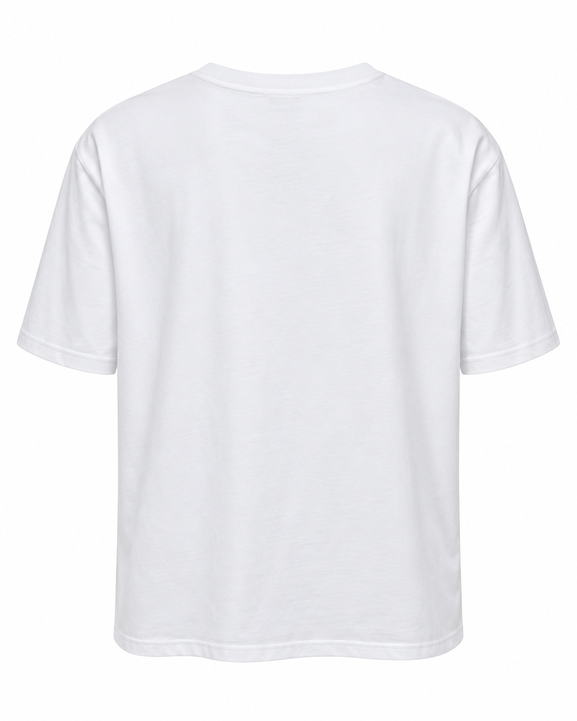 White Cotton Heart Print T-Shirt