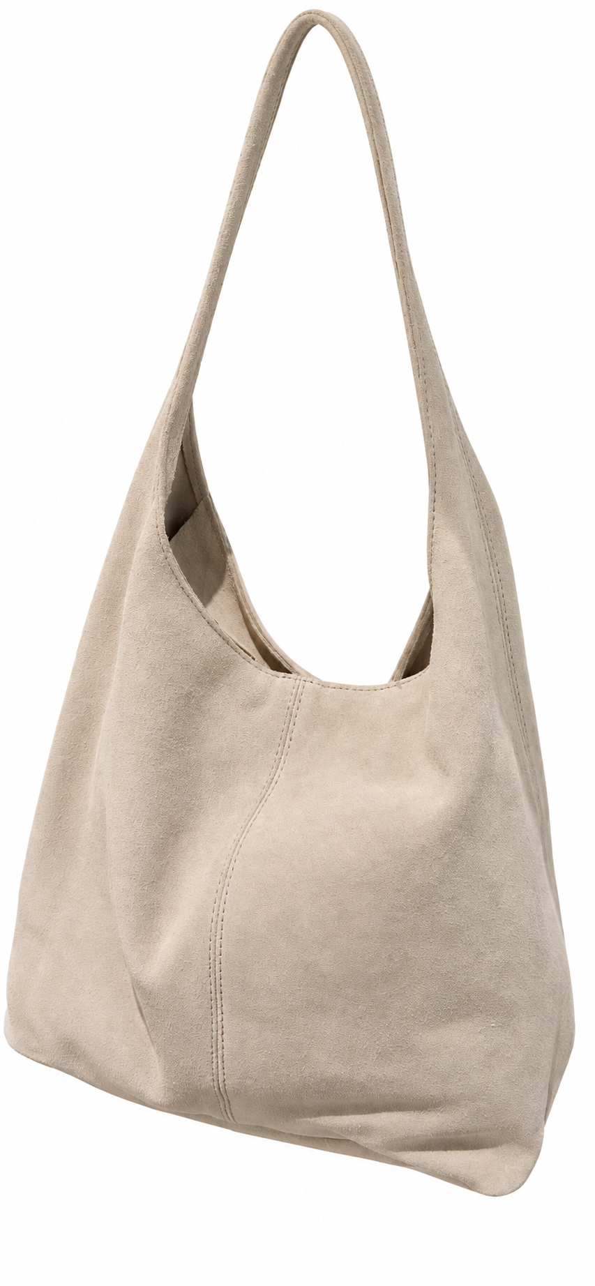 Stone Suede Hobo Bag