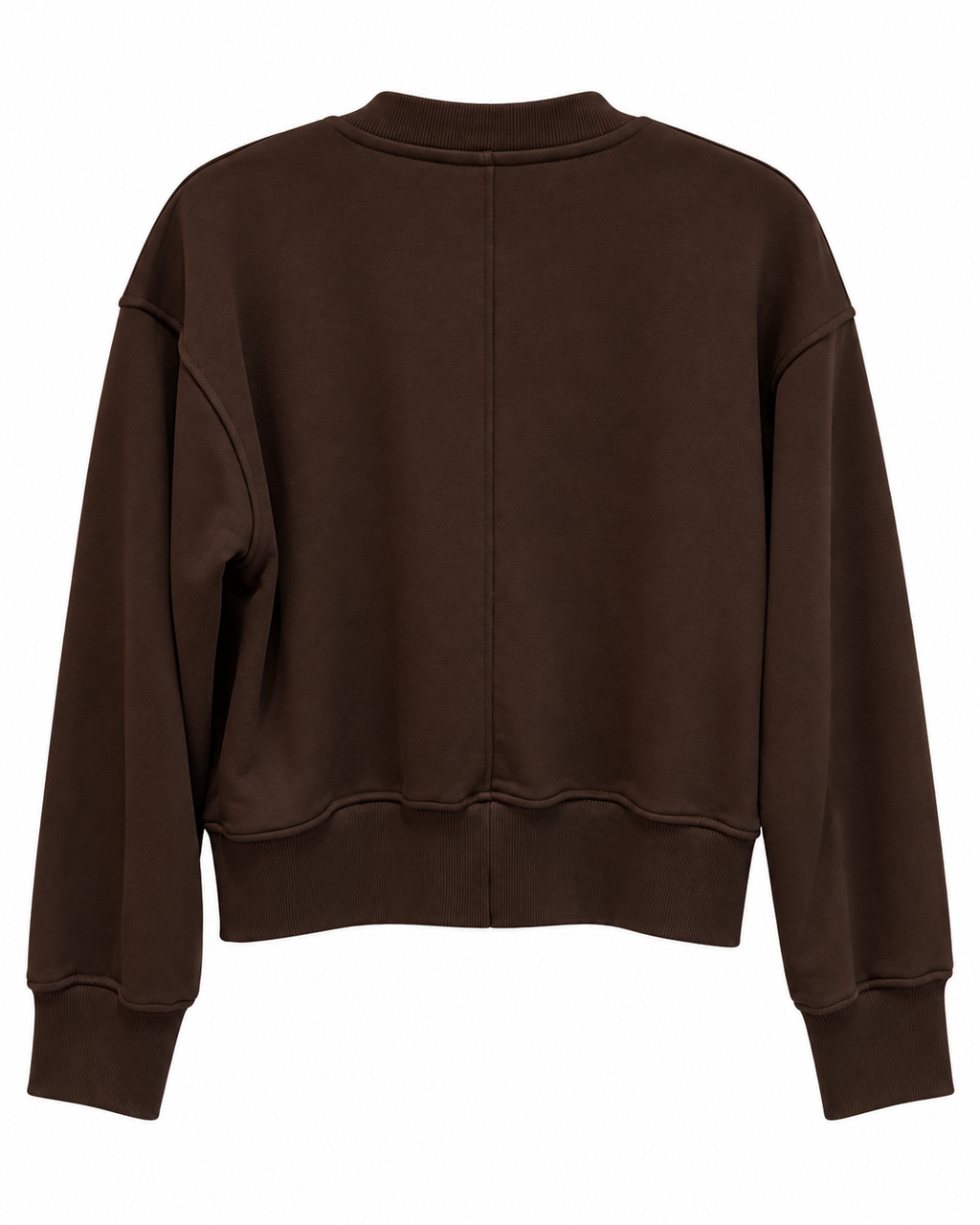 Dark Brown Zip Bomber Sweatshirt