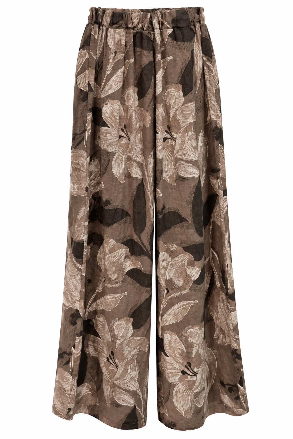 Floral Wide-Leg Trousers