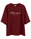 Burgundy Oversized Graphic Tee
