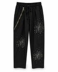 Black Crystal Embellished Magic Pants
