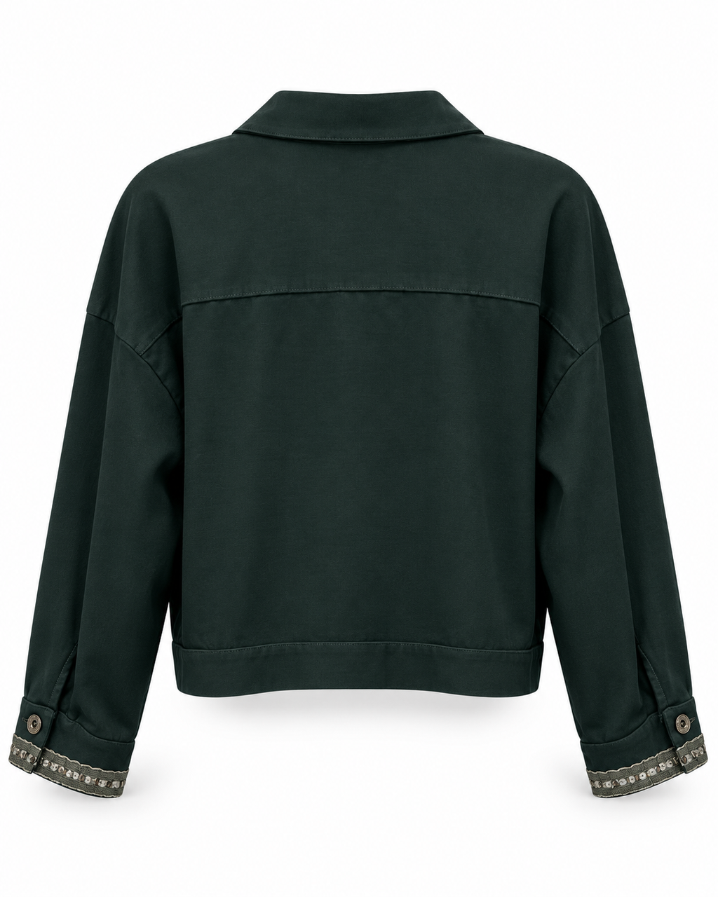 Forest Green Sequin Trim Jacket