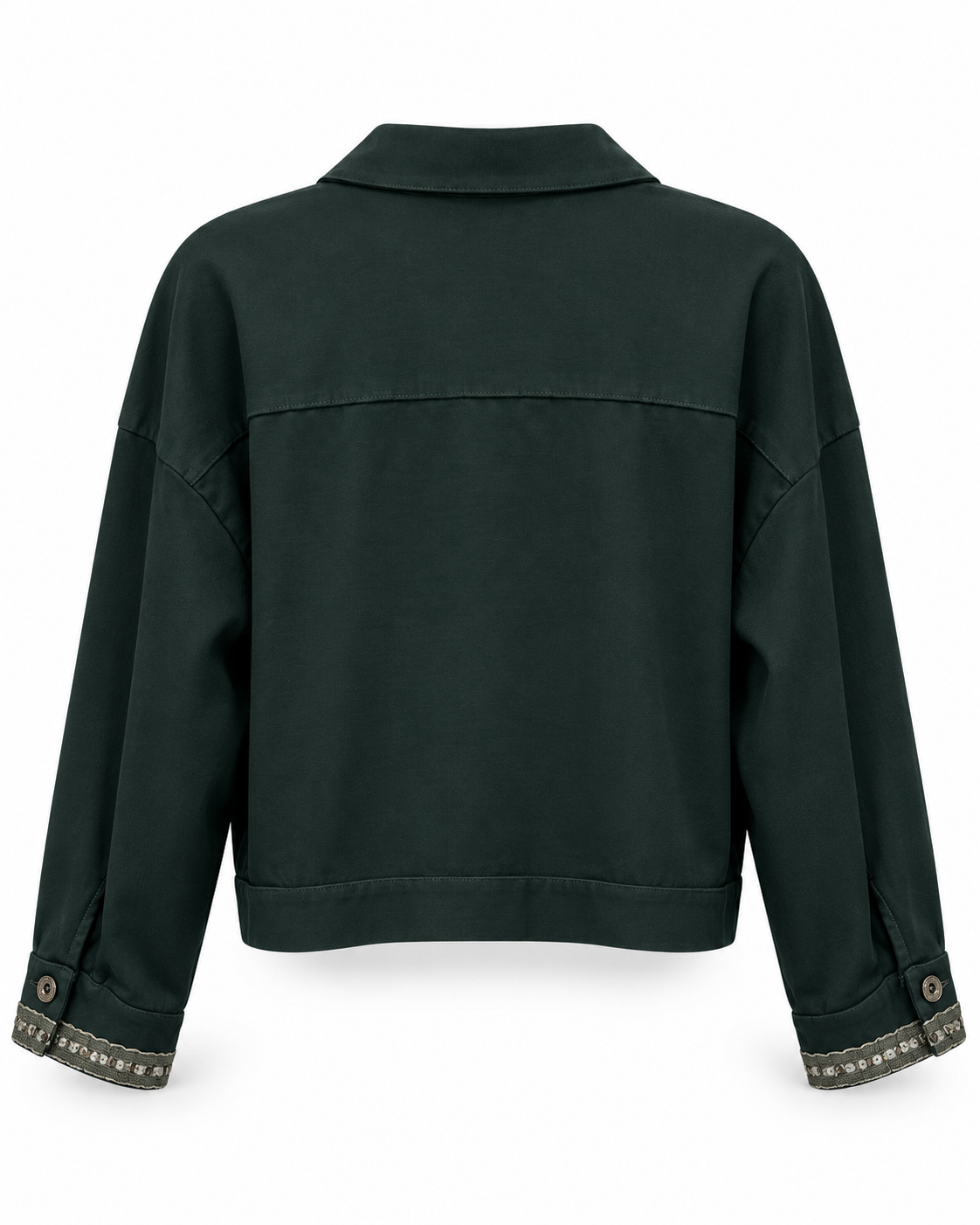 Forest Green Sequin Trim Jacket