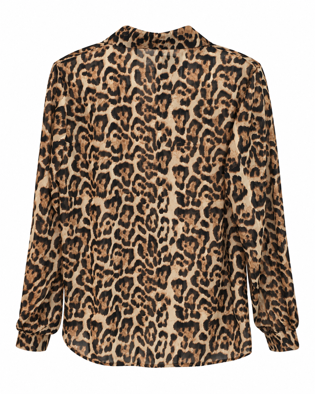Leopard Print Chiffon Blouse