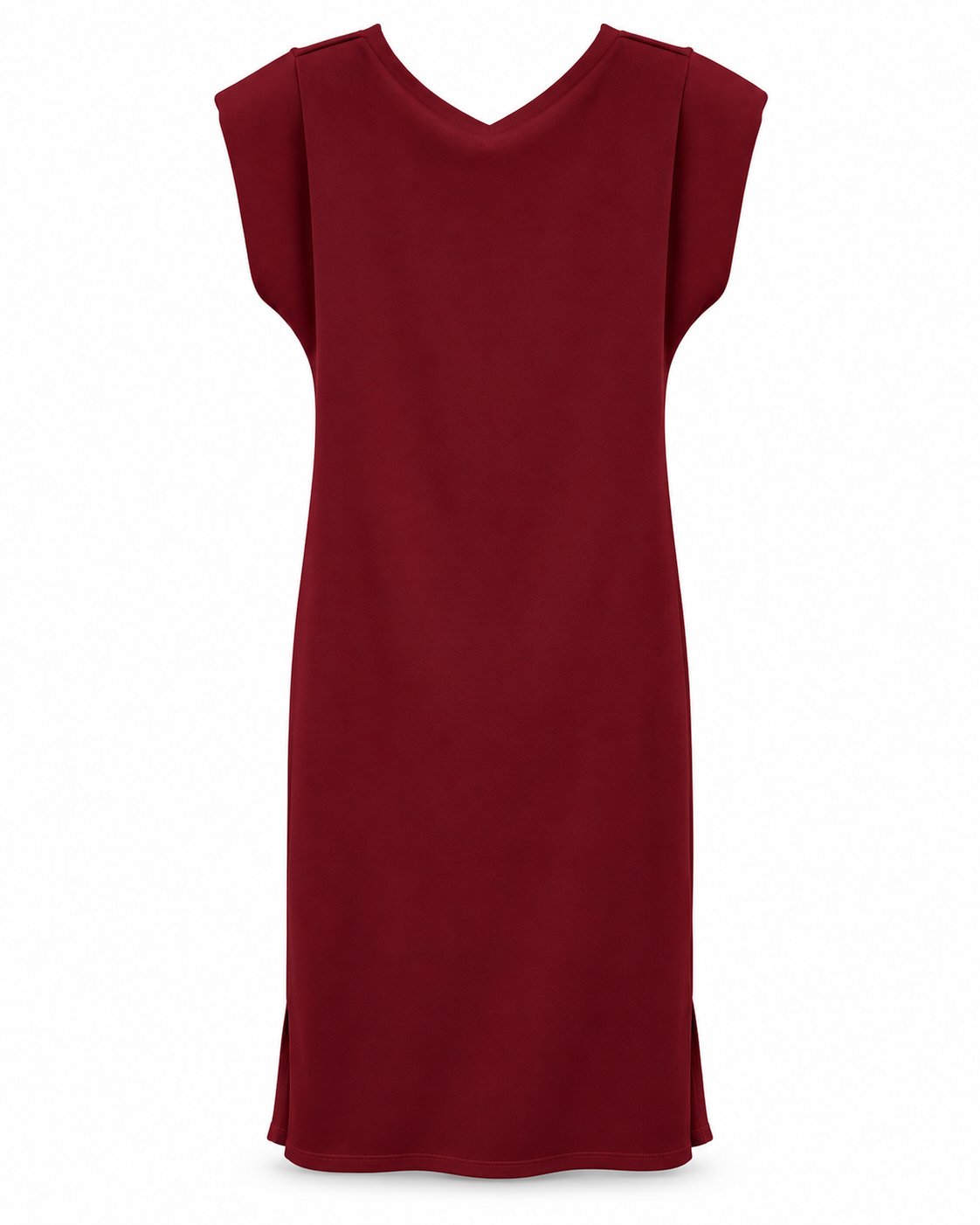 Burgundy Rose V-Neck Midi Dress