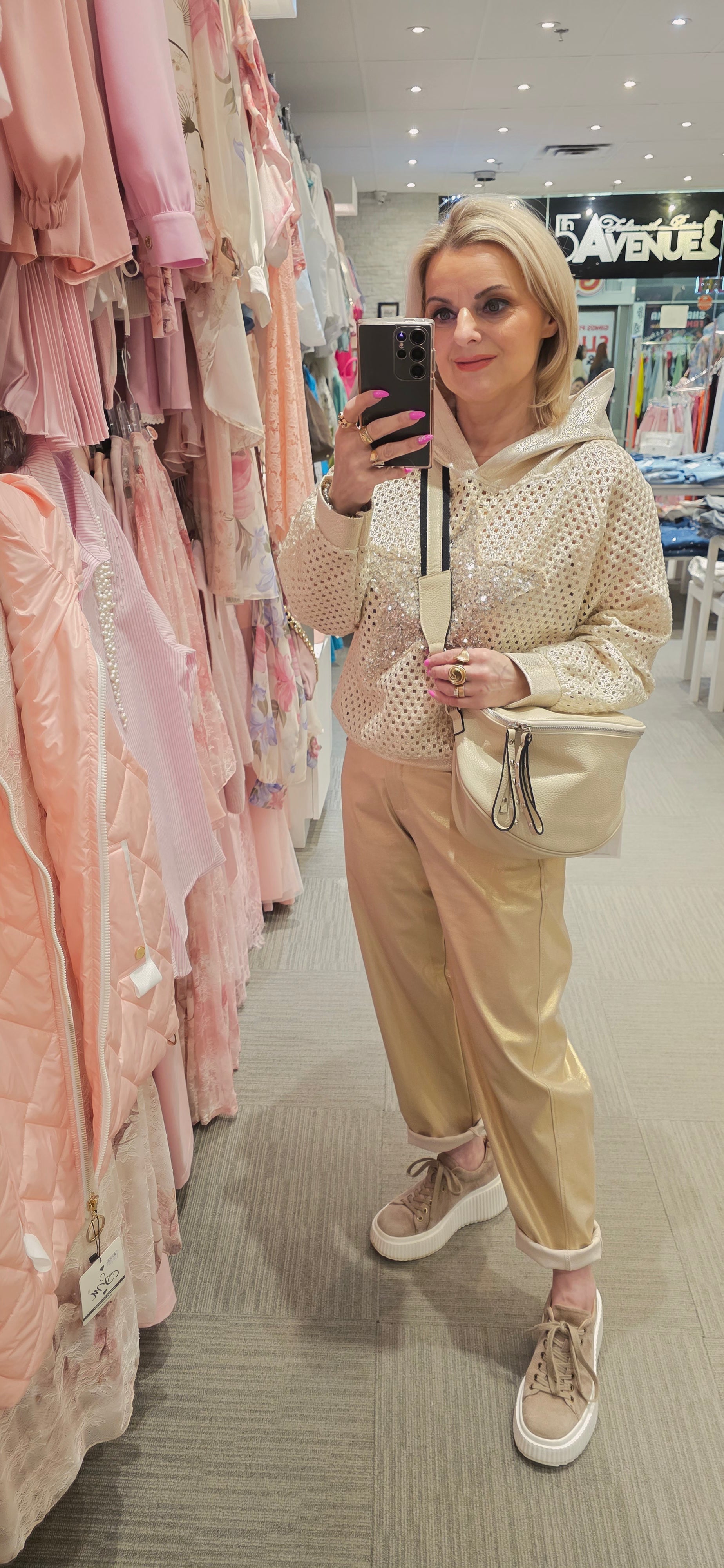Pants Metalic Pearl Coat
