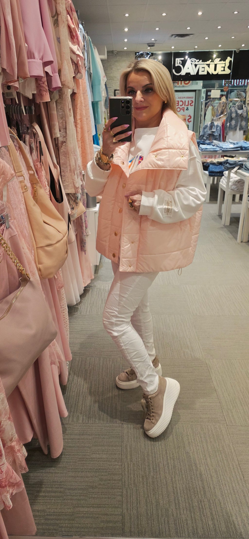 Pink Puffer Vest One Size fits S/M/L/XL