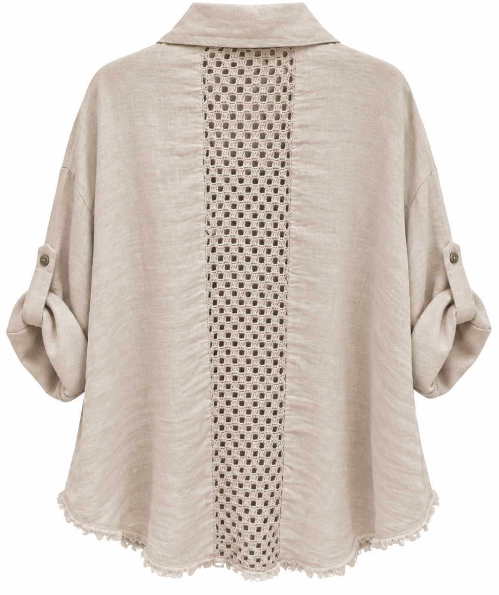 Italian Linen Sequin Floral Shirt