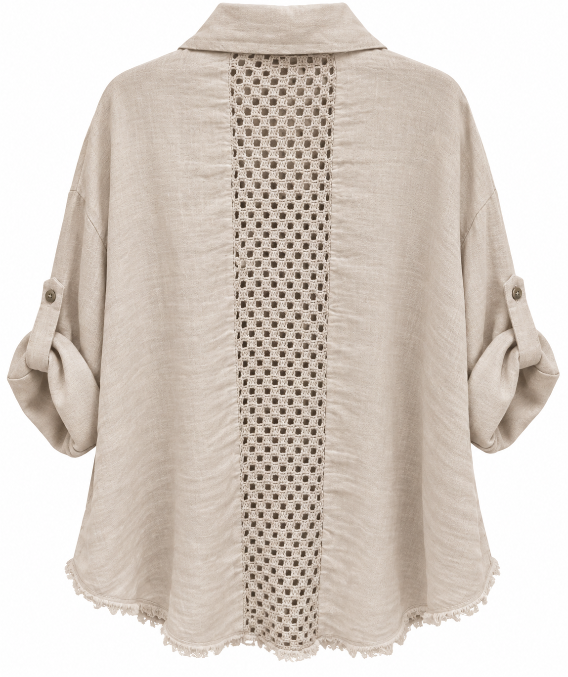 Italian Linen Sequin Floral Shirt