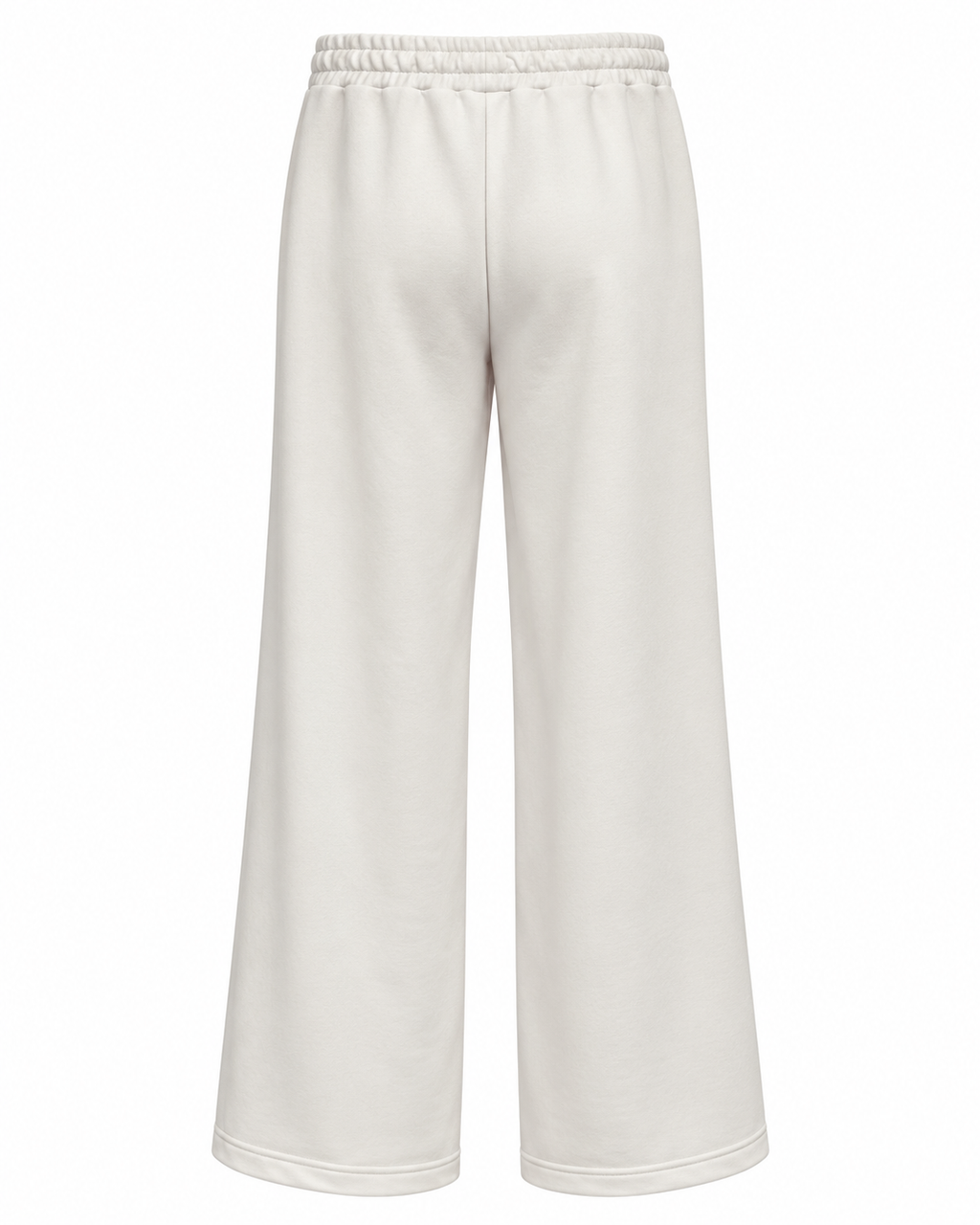 Ivory Wide-Leg Cotton Pants