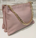 Dusty Rose Chain Shoulder Bag Genuine Leather