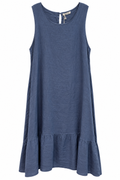 Italian Linen Ruffle Hem Dress – Made in Italy
